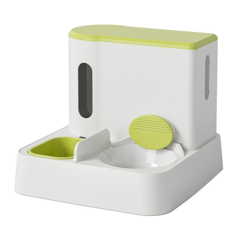 Automatic Cat Feeder Water Dispenser Integrated Double Bowl