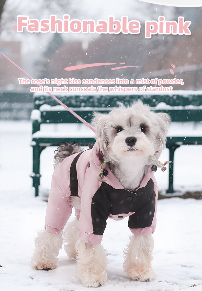 Thermal Dog Winter Coat Waterproof Hooded Snowsuit