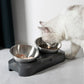 Stainless Steel Cat Dog Food Water Bowl With Stand