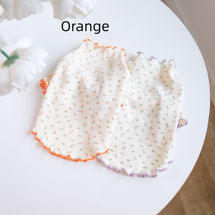 Floral Pattern Pet Base Layer Comfortable Home Clothing