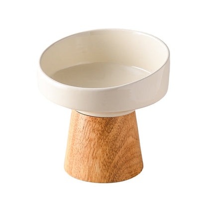 Ceramic Elevated Pet Food Water Bowl for Cats Dogs