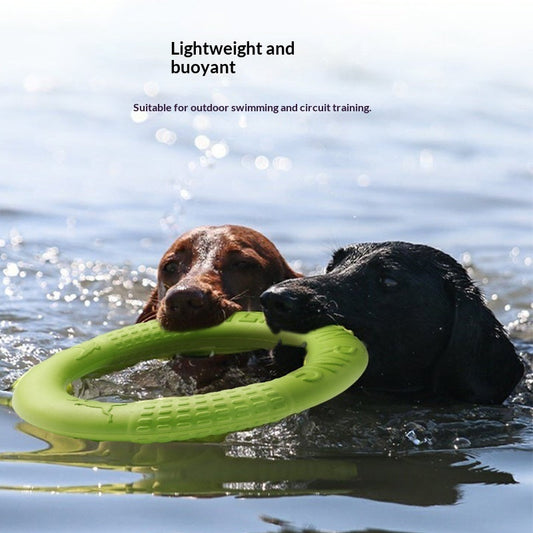 Soft Pull-Ring Flying Disc Dog Training Interactive Toy