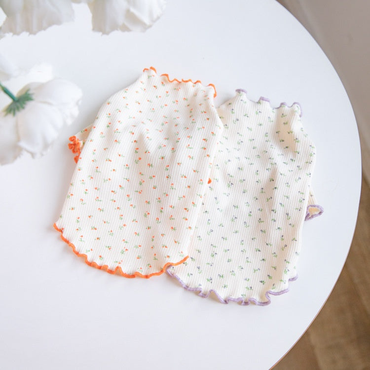 Floral Pattern Pet Base Layer Comfortable Home Clothing