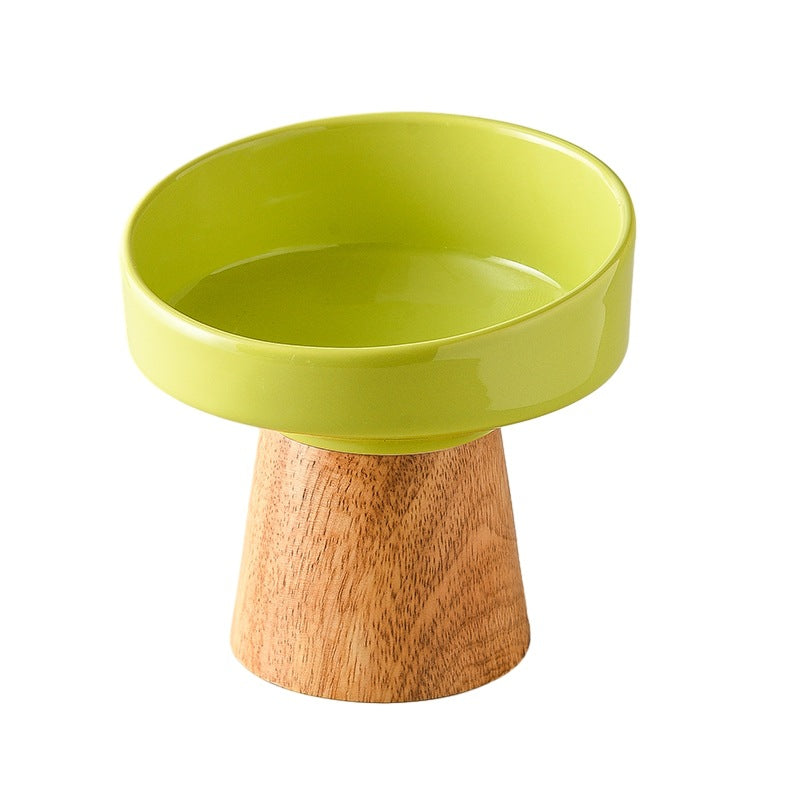 Ceramic Elevated Pet Food Water Bowl for Cats Dogs