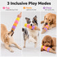 Rainbow Ice Cream Squeaky Plush Dog Tug Toy