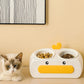 Duck Design Double Bowl Pet Food Water Feeder