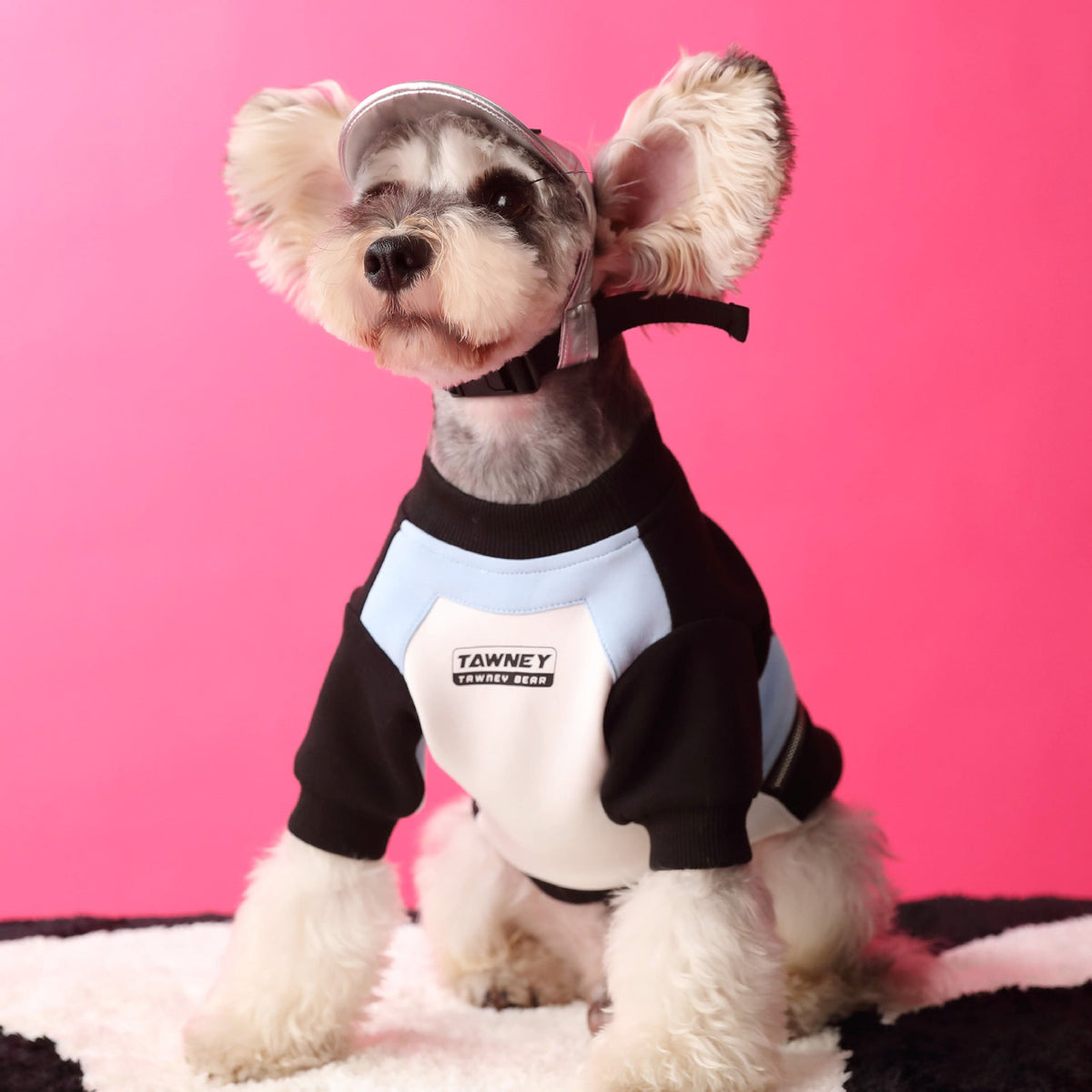 Dog Stitching Zipper Pullover Sweater Warm Comfortable Petwear