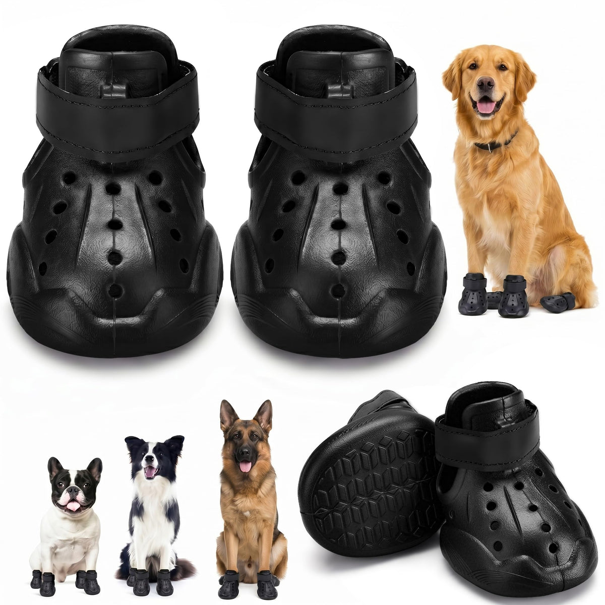Breathable Waterproof Dog Shoes Hot Pavement Summer Boots
