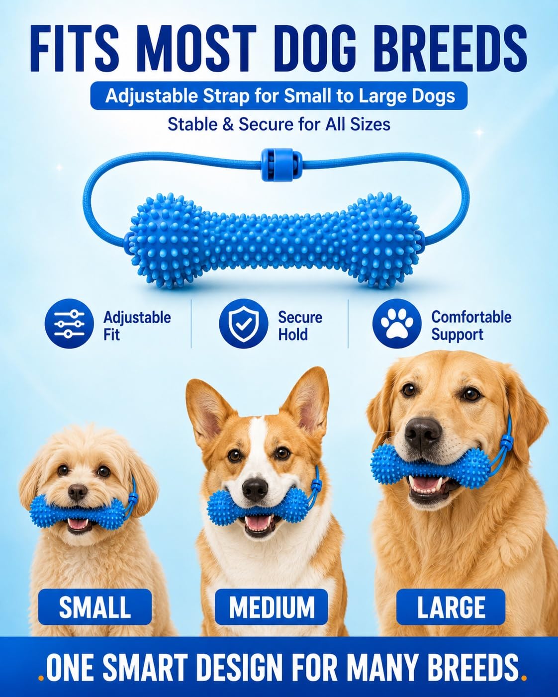Dual Action Dog Dental Bite Brush Chew Toy