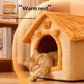 Enclosed Cat Dog Bed Winter Warm Washable All-Season