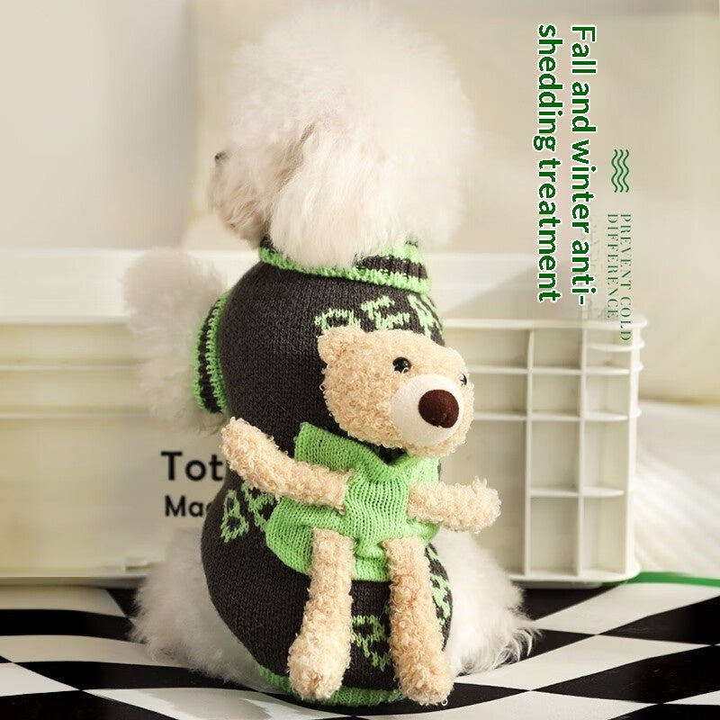 Autumn Bichon Frise Puppy Sweater Warm Dog Clothes