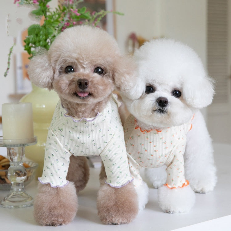 Floral Pattern Pet Base Layer Comfortable Home Clothing