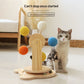 Solid Wood Cat Scratching Board Turntable Toy