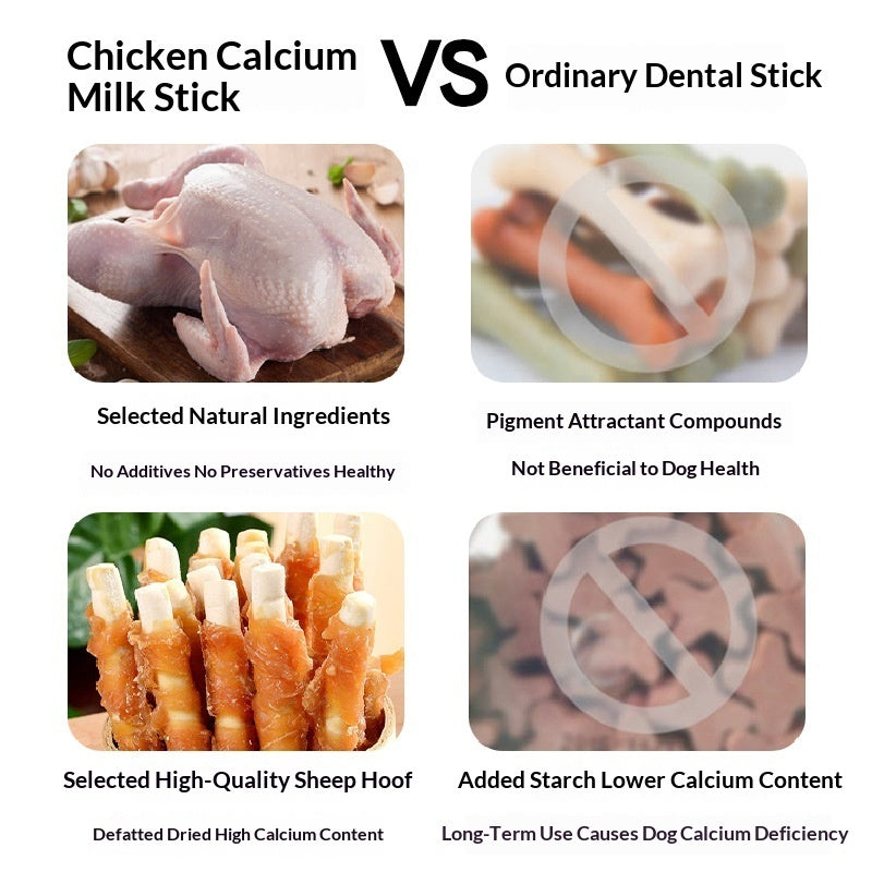Chicken Flavored Milk Stick Calcium Dog Chews