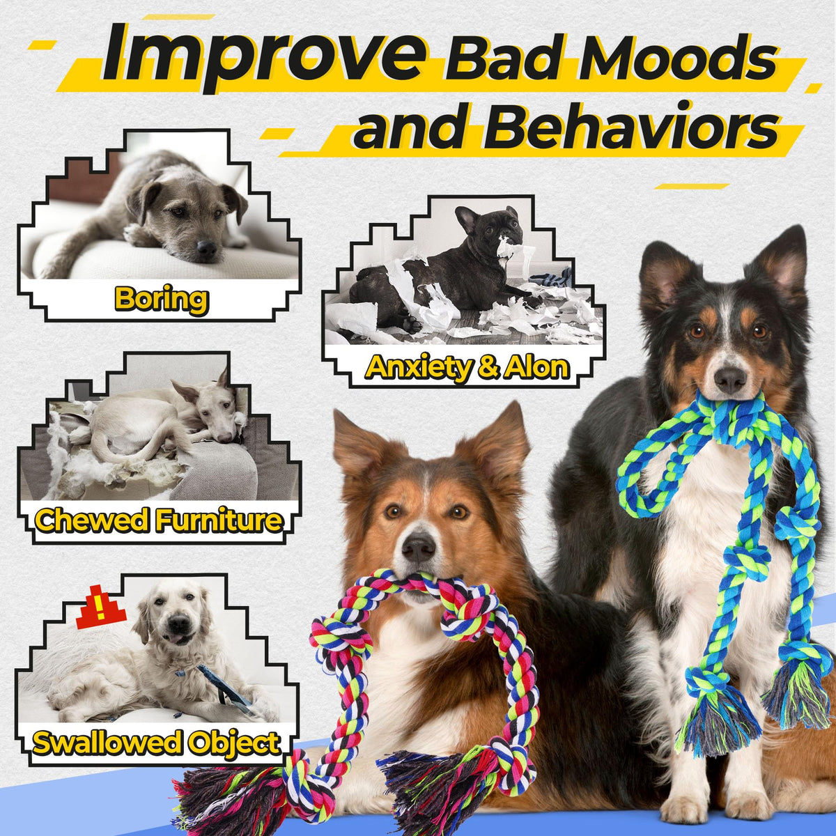 Tough Dog Rope Toy Tug Of War Chewers